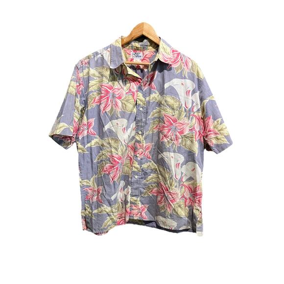 Reyn Spooner Short Sleeve Hawaiian Floral Men's Casual Button Down Shirt Size XL - Picture 1 of 4